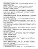 Esszék 'The Government and Environmental Policy', 1.