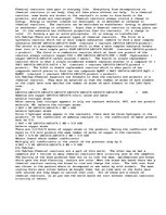 Esszék 'Chemical Reactions', 1.