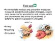 Prezentációk 'Basic First Aid', 3.                