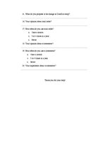 Minták 'Questionnaire about DinoZoo Centre', 3.                