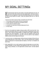 Esszék 'My Goal Settings', 1.                