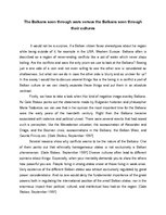 Kutatási anyagok 'The Balkans Seen through Wars Versus the Balkans Seen through Their Cultures', 1.                