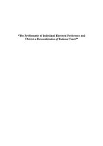 Kutatási anyagok 'The Problematic of Individual Electoral Preference and Choice', 1.                