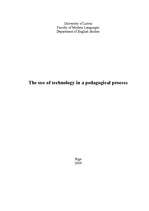 Összefoglalók, jegyzetek 'The Use of Technology in a Pedagogical Process', 1.                