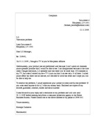 Minták 'Letter of Complaint', 1.                