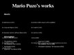 Prezentációk 'Mario Puzo "The Godfather"', 3.                