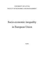 Kutatási anyagok 'Socio-Economic Inequality in European Union', 1.                