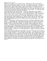 Esszék 'Reflections of myself as a writer', 1.