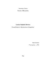 Kutatási anyagok 'Lexical Stylistic Devices', 1.                