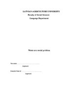 Kutatási anyagok 'Waste as a Social Problem', 1.                