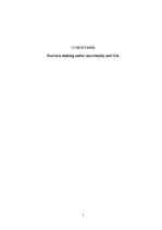 Kutatási anyagok 'Decision-making under Uncertainty and Risk', 1.                