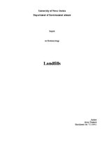 Kutatási anyagok 'Ecotoxicology. Landfills', 1.                