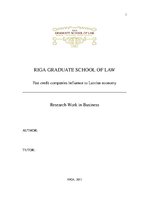 Kutatási anyagok 'Fast Credit Companies Influence to Latvian Economy', 1.                