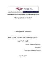 Kutatási anyagok 'Inflation Causes and Consequences: Latvian Case', 1.                