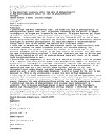 Esszék 'How Does Light Intensity Affect the Rate of Photosynthesis?', 1.                