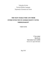 Kutatási anyagok 'The Main Characters and their Interconnection in George Eliot's Novel "Middlemar', 1.                