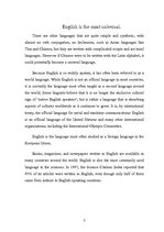 Kutatási anyagok 'Languages in My Life', 3.