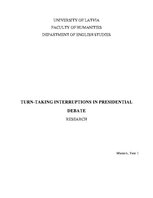 Kutatási anyagok 'Turn-taking Interruptions in Presidential Debate', 1.                