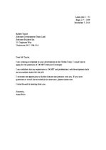 Minták 'Application Letter', 1.                